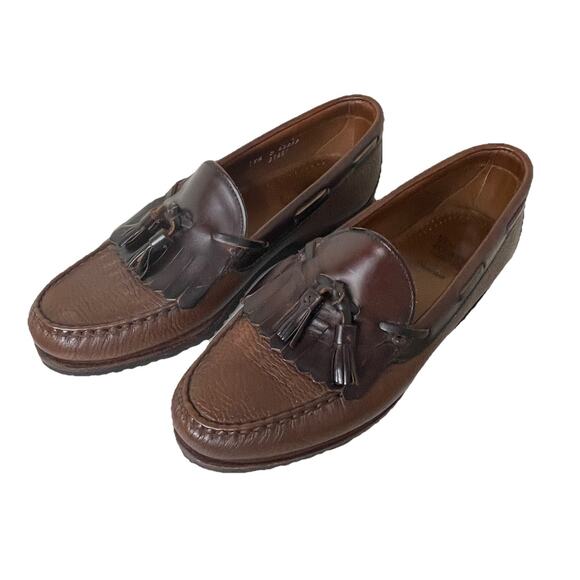Allen Edmonds Nashua- Men\'s Brown Leather Casual Loafers w/Tassels Sz 9.5 D main image 8